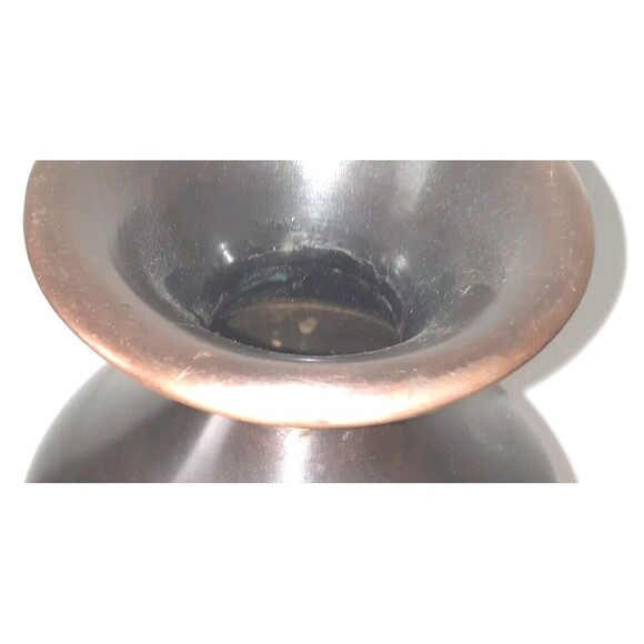 Kohl’s 10” Copper Metal Vase – Rustic Decor – Slight Dent on Rim (See Images) - Picture 3 of 4